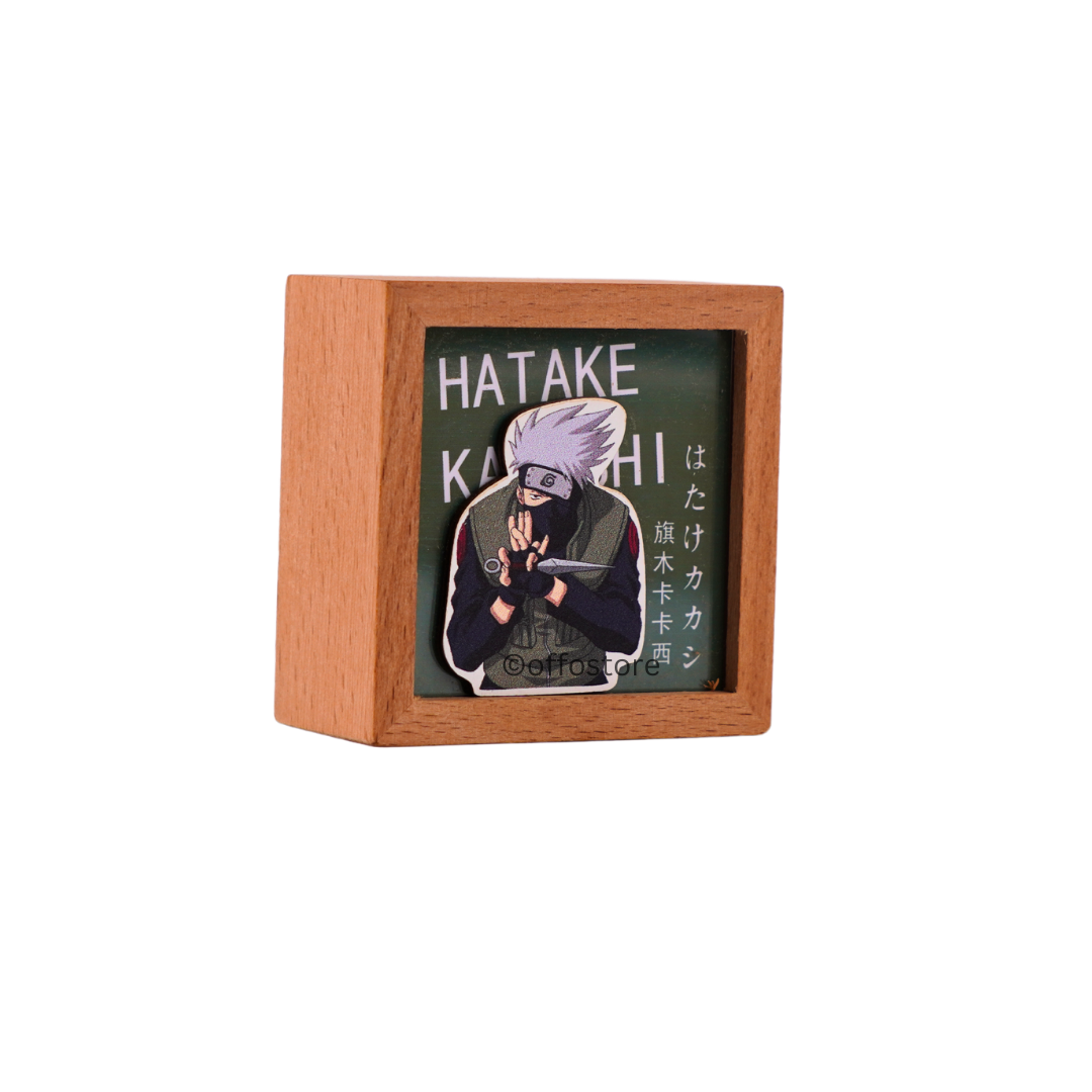 Naruto Anime Hatake Kakashi Wooden Hand Cranked Engraved Music Box