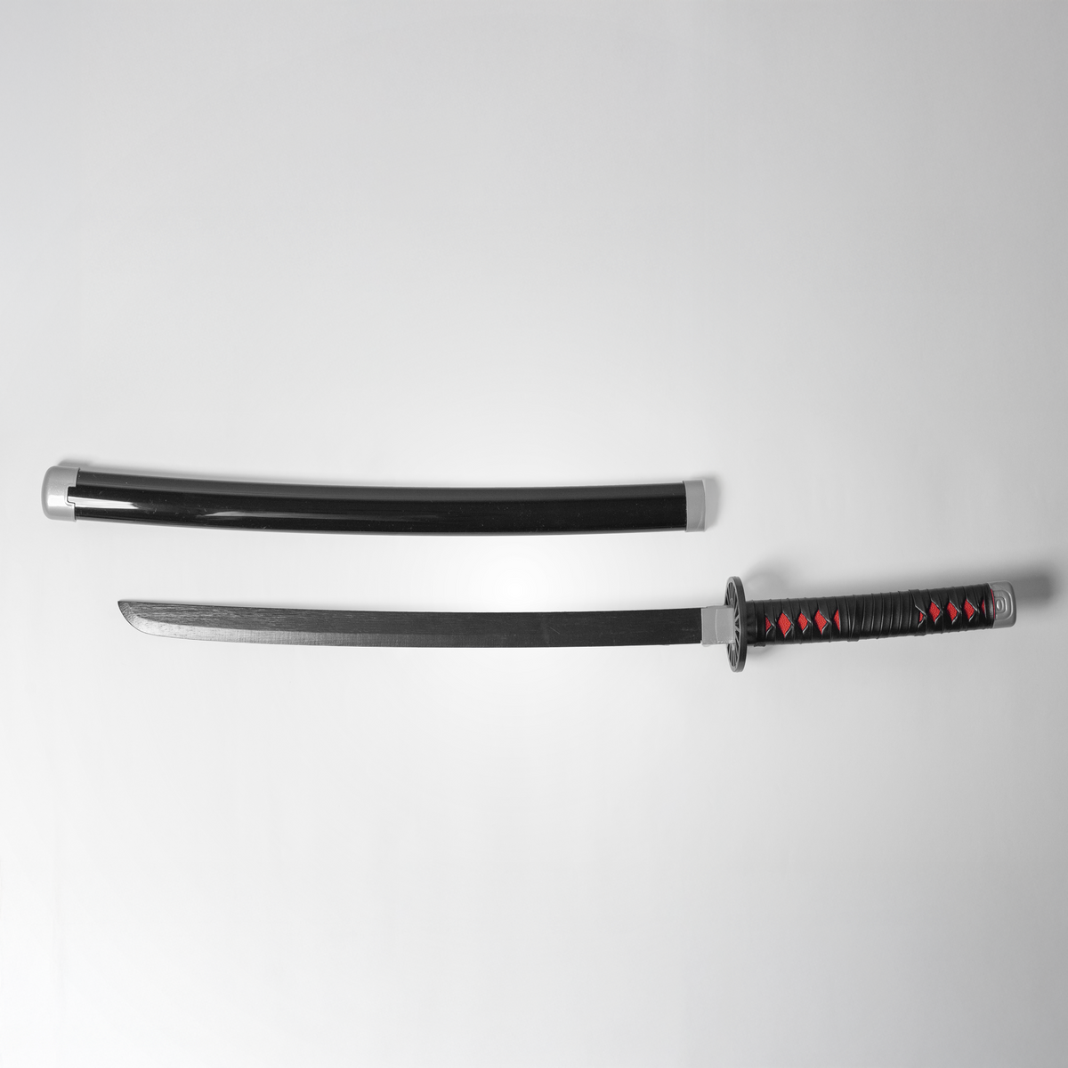 Demon Slayer Tanjiro Kamado Black Wooden Katana – 75cm Medium-Size Anime Sword for Cosplay, Martial Arts, Display & Training – Gift for Fans, Kids, Teens & Collectors