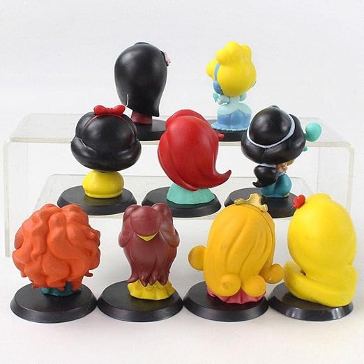Cute Princess Miniature Action Figure Collection Set of 9