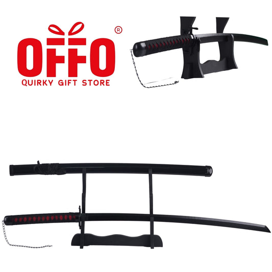 Bleach Anime Ichigo Kurosaki's Zangetsu Wooden Life Size Practice Katana Without Stand [100cm]