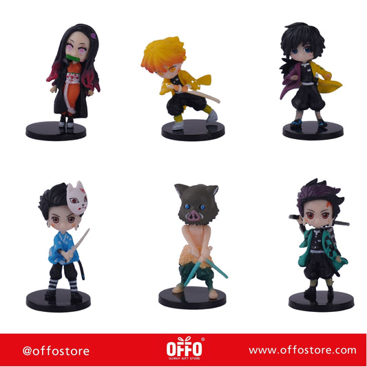Demon Slayer Anime Set Of 6 Action Figures [8cm]