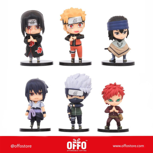 Naruto Anime Chibbi Figures Set of 6 (B) [10-12 cm]