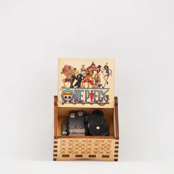 One Piece Automatic Music Box – Wooden Anime Collectible with Iconic Pirate Tune