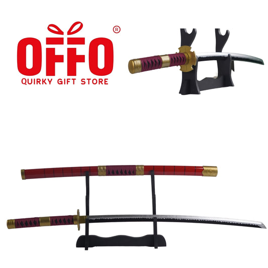 One Piece Anime Zoro Sandai Kitetsu Wooden Life Size Practice Katana Without Stand [100cm]