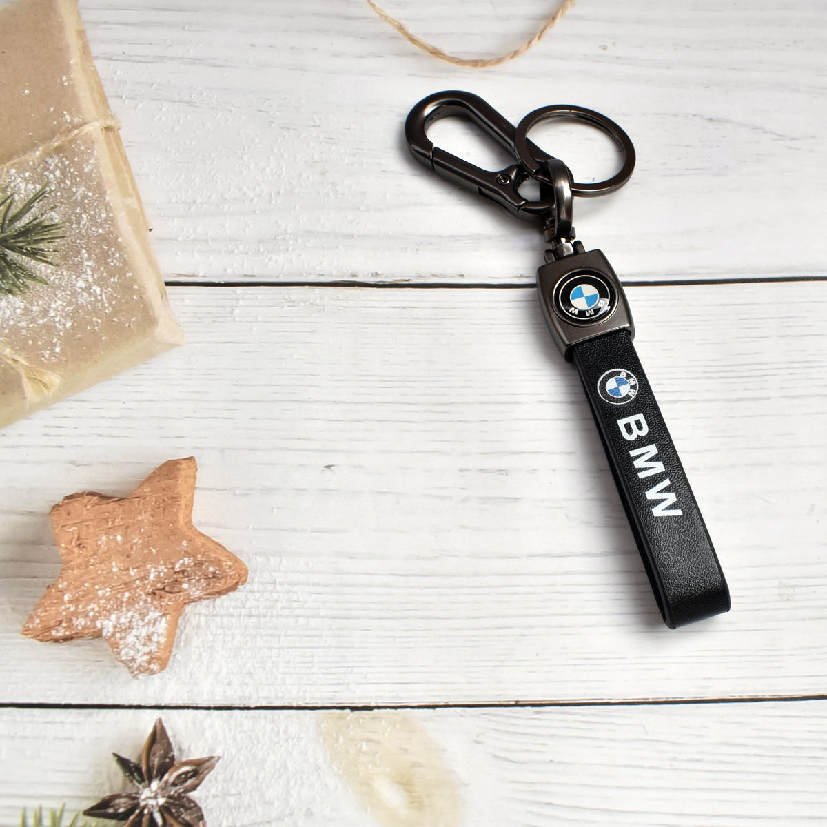BMW Leather Keychain