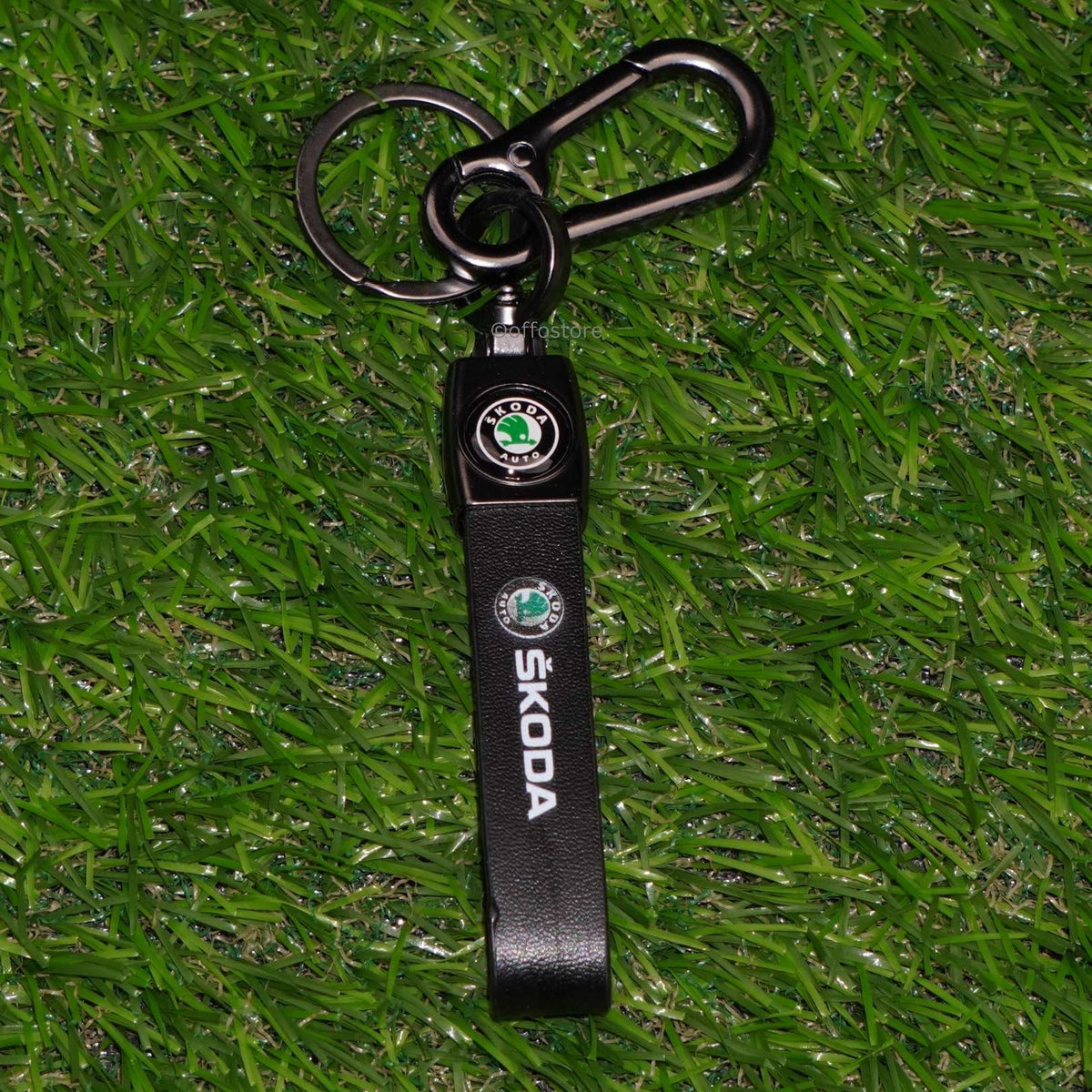 Skoda Leather Keychain