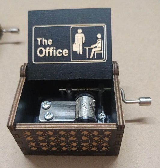 The Office Theme Music Box – Hand-Cranked Wooden Collectible | Plays TV Show Tune