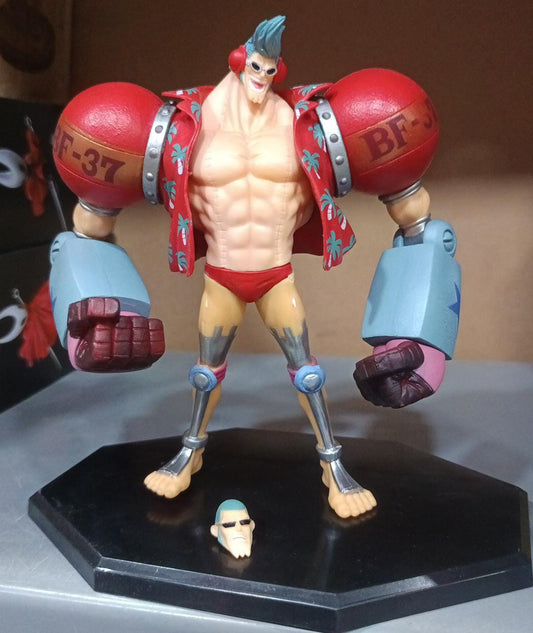 One Piece Franky Action Figure with 2 Faces | 18 cm