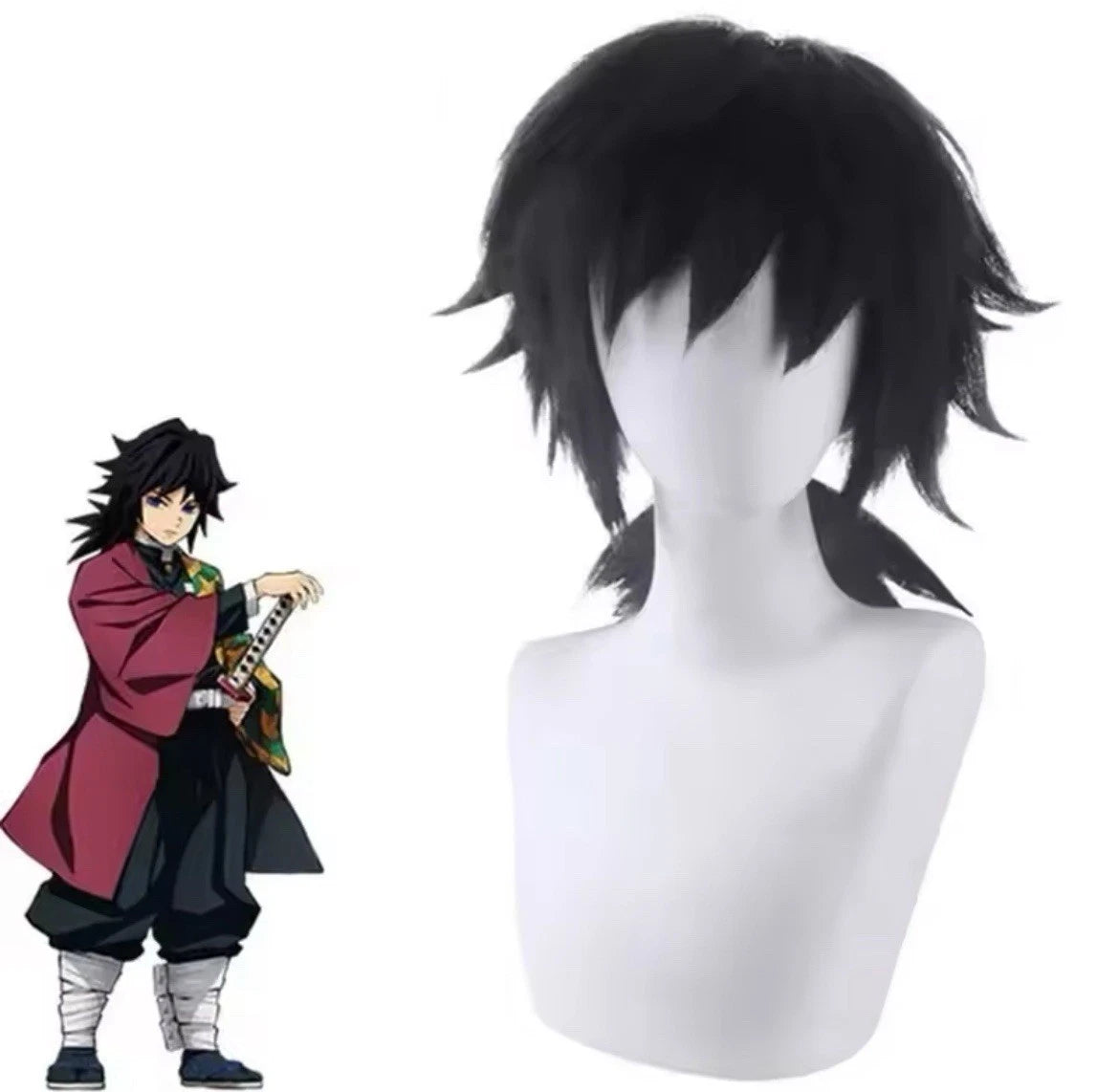 Demon Slayer Anime Giyu Tomioka Wig